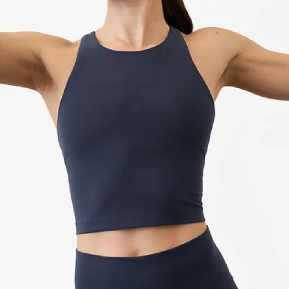 Athleta Midnight Blue High-Neck Sports Bra
